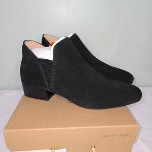 Gentle Souls By Kenneth Cole Fran Blk Suede Bootie, Women's Size 10M, New in Box